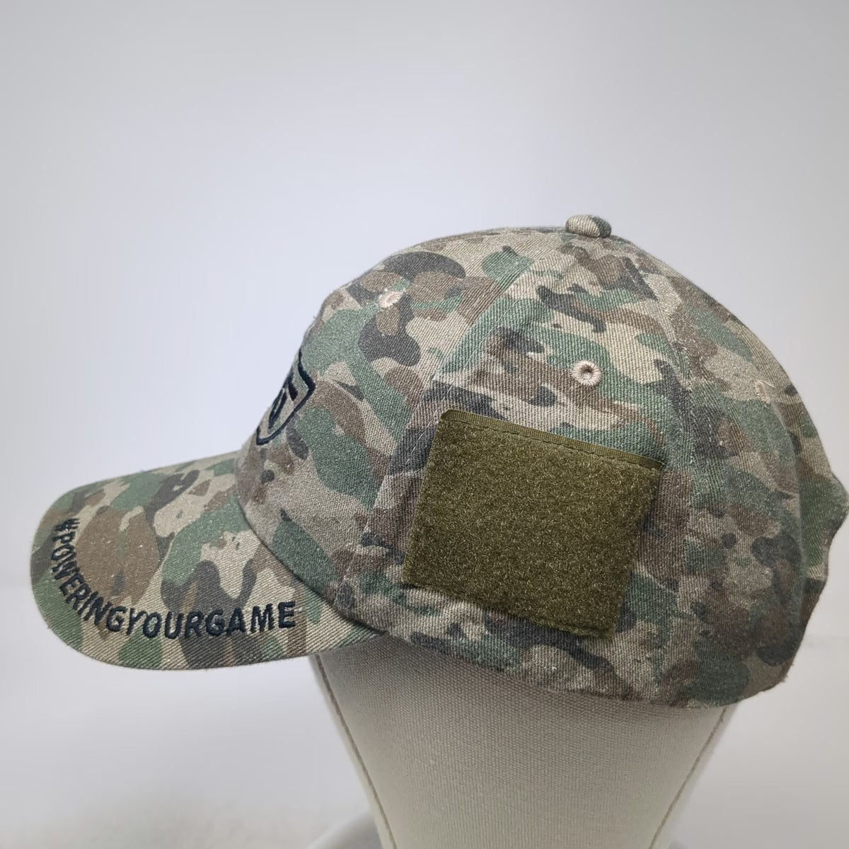ActionSportGames Baseball Cap Green Camo One Size Strapback Side Patches Hat
