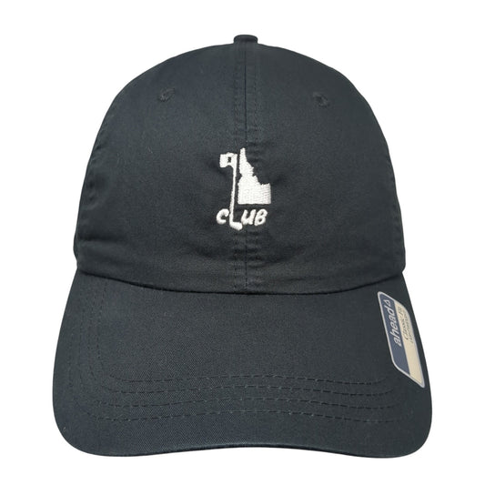 Idaho Club Strapback Hat Black One Size Classic Fit Embroidered Ahead