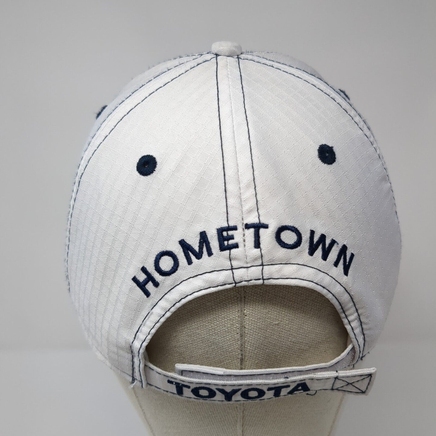 Hometown Toyota Strapback Hat White One Size Embroidered Logo 6 Panel