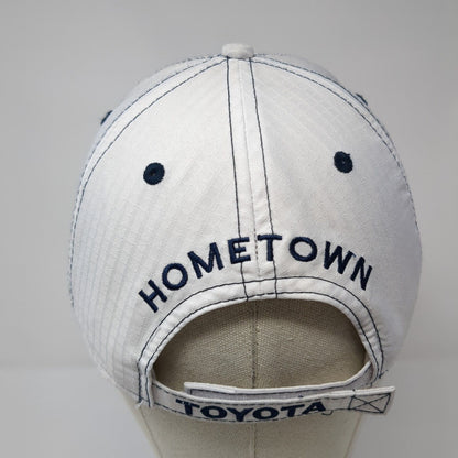 Hometown Toyota Strapback Hat White One Size Embroidered Logo 6 Panel