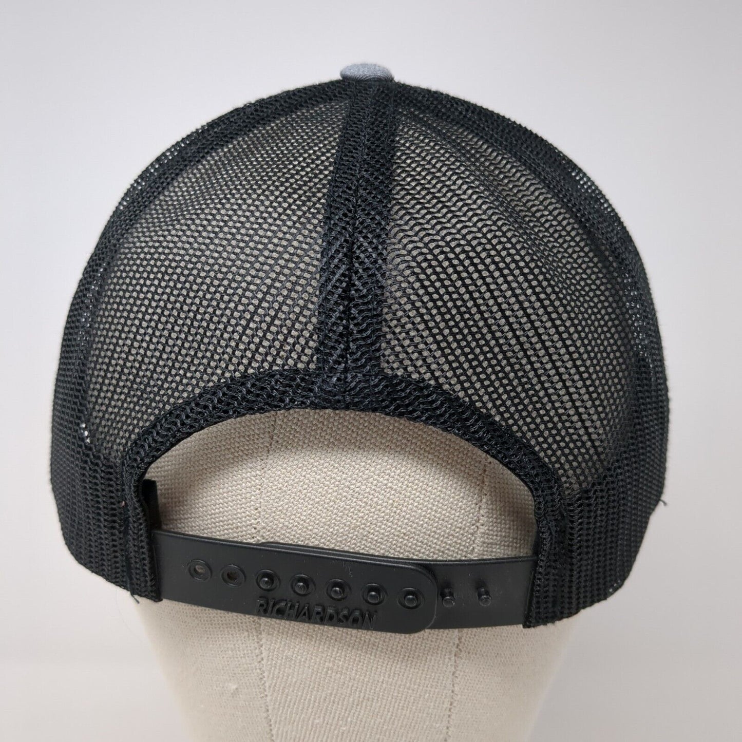 RMI Snapback Mesh Back Trucker Hat Gray One Size Embroidered Richardson