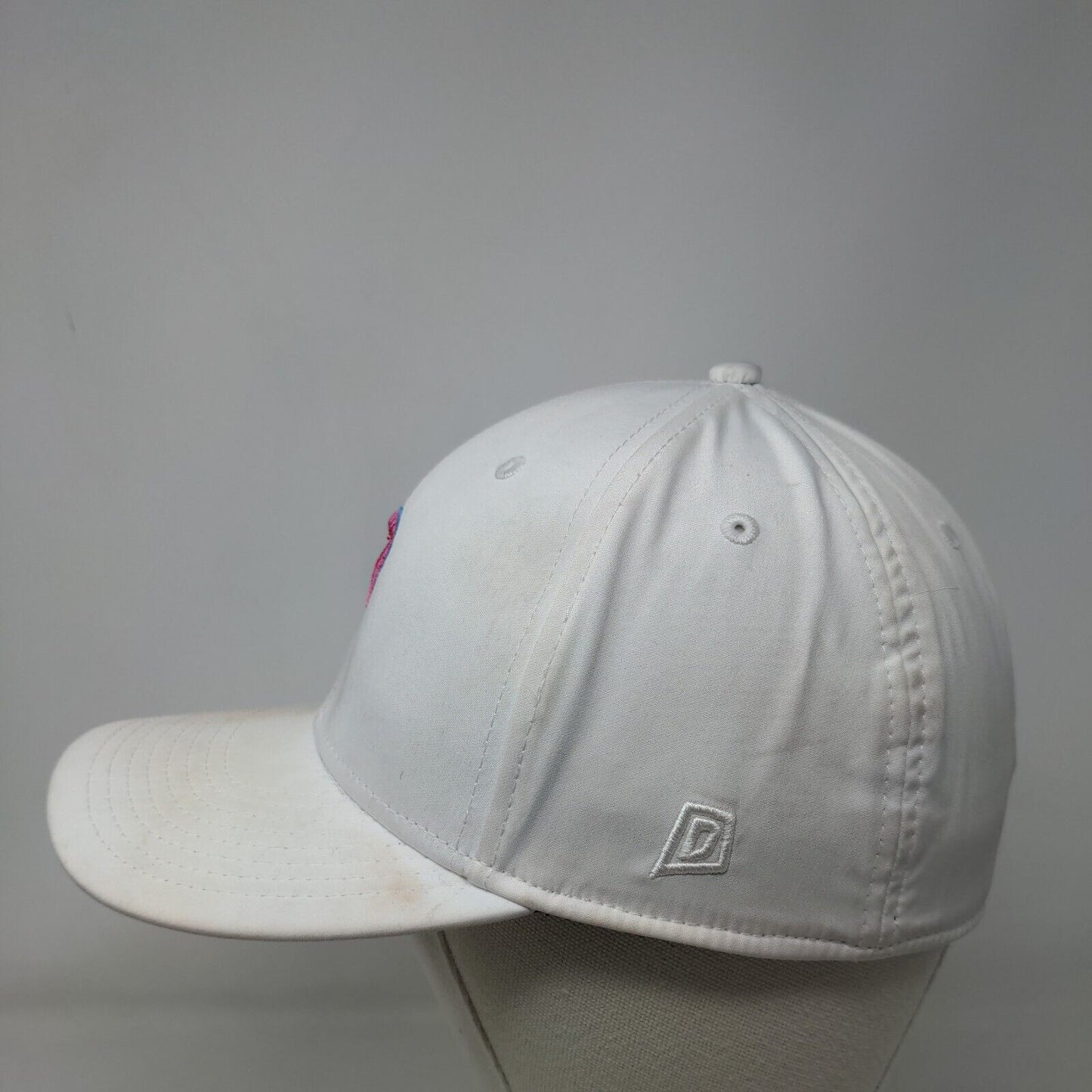 Domeheadwear.co Fitted Hat White S/M Style XXIX Embroidered Vented Holes