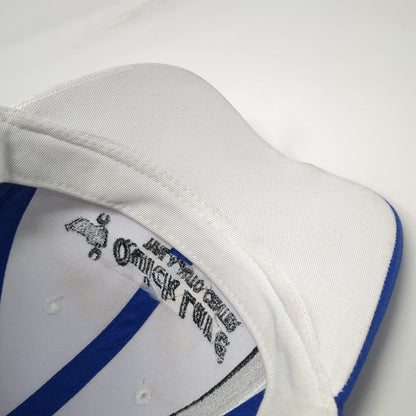Quick Lane Tire Auto Center Logo White Blue One Size Baseball Cap Hat Strapback
