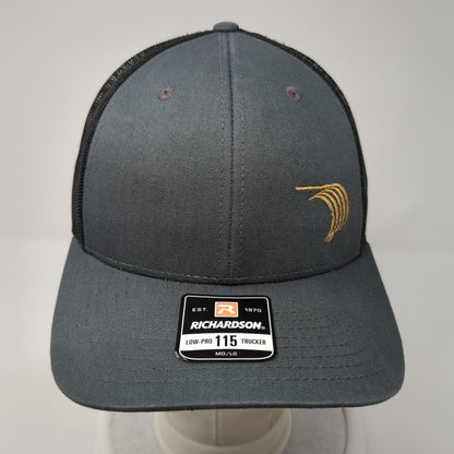 Encore Wire Logo Snapback Mesh Back Trucker Hat Gray M/L Adjustable