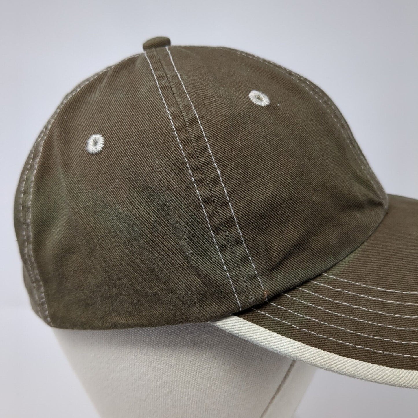 Port Authority Strapback Hat Brown One Size Adjustable 6 Panel Blank
