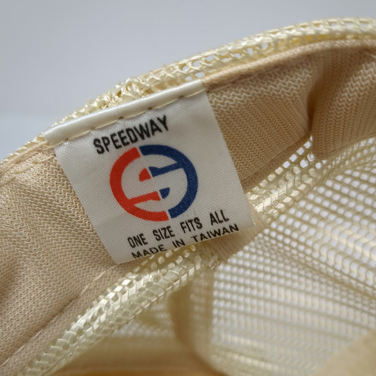 Speedway Trucker Hat Beige One Size Mesh Back Snapback Money Graphic