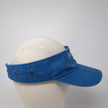 Family Land Waterpark Resort Strapback Visor Hat Blue One Size Adjustable