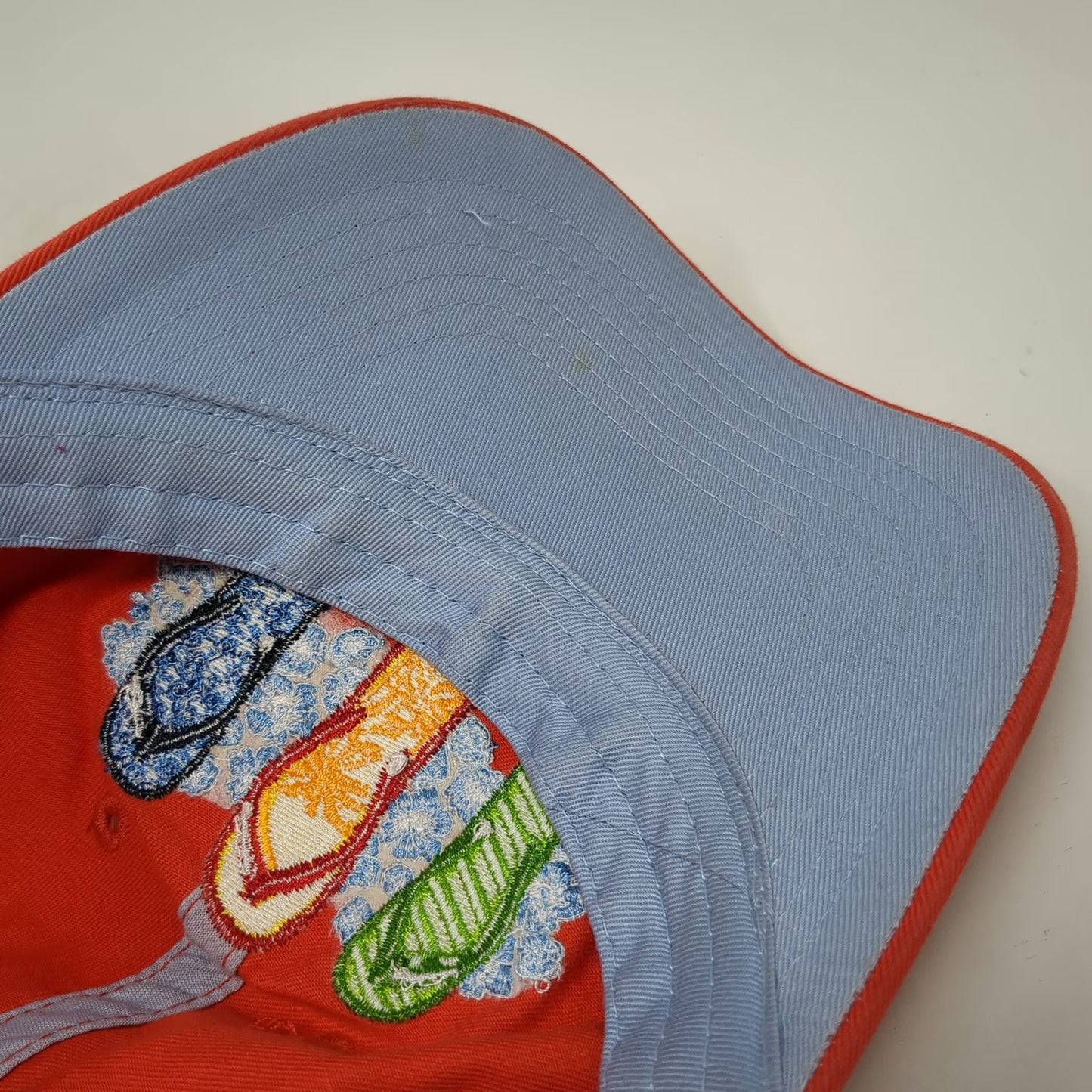 Kenny Chesney Baseball Cap Orange OS Flip Flop Summer Tour 2007 Concert Hat