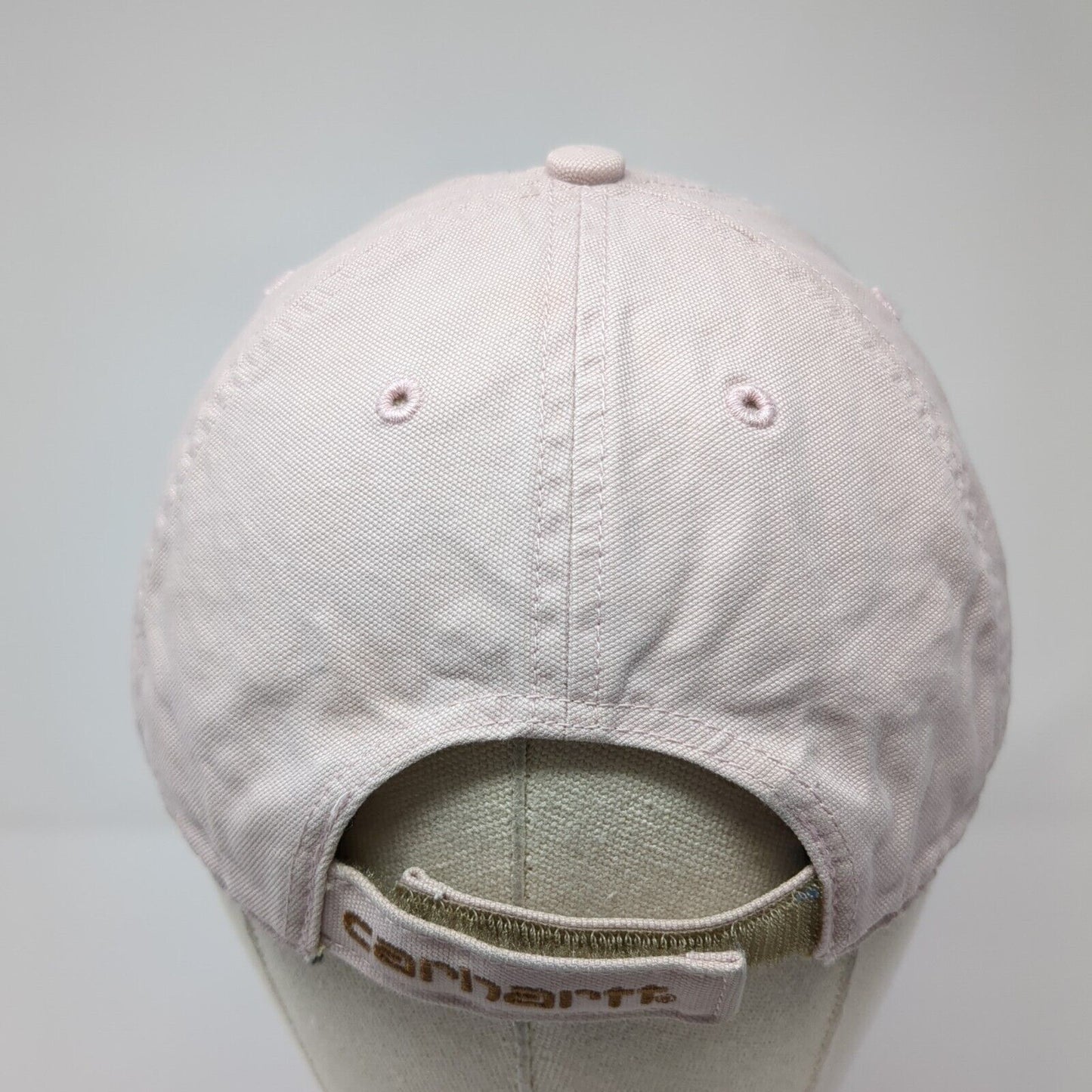 Carhartt Odessa Strapback Hat Pink One Size Adjustable Leather Patch