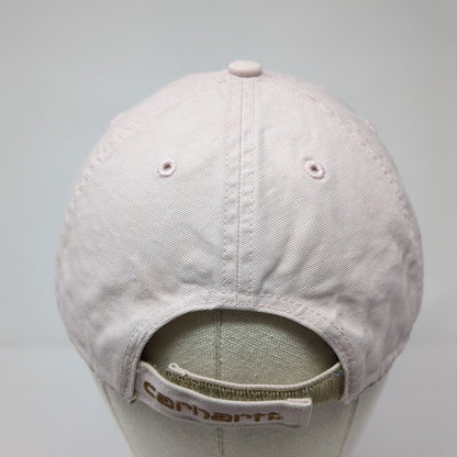 Carhartt Odessa Strapback Hat Pink One Size Adjustable Leather Patch