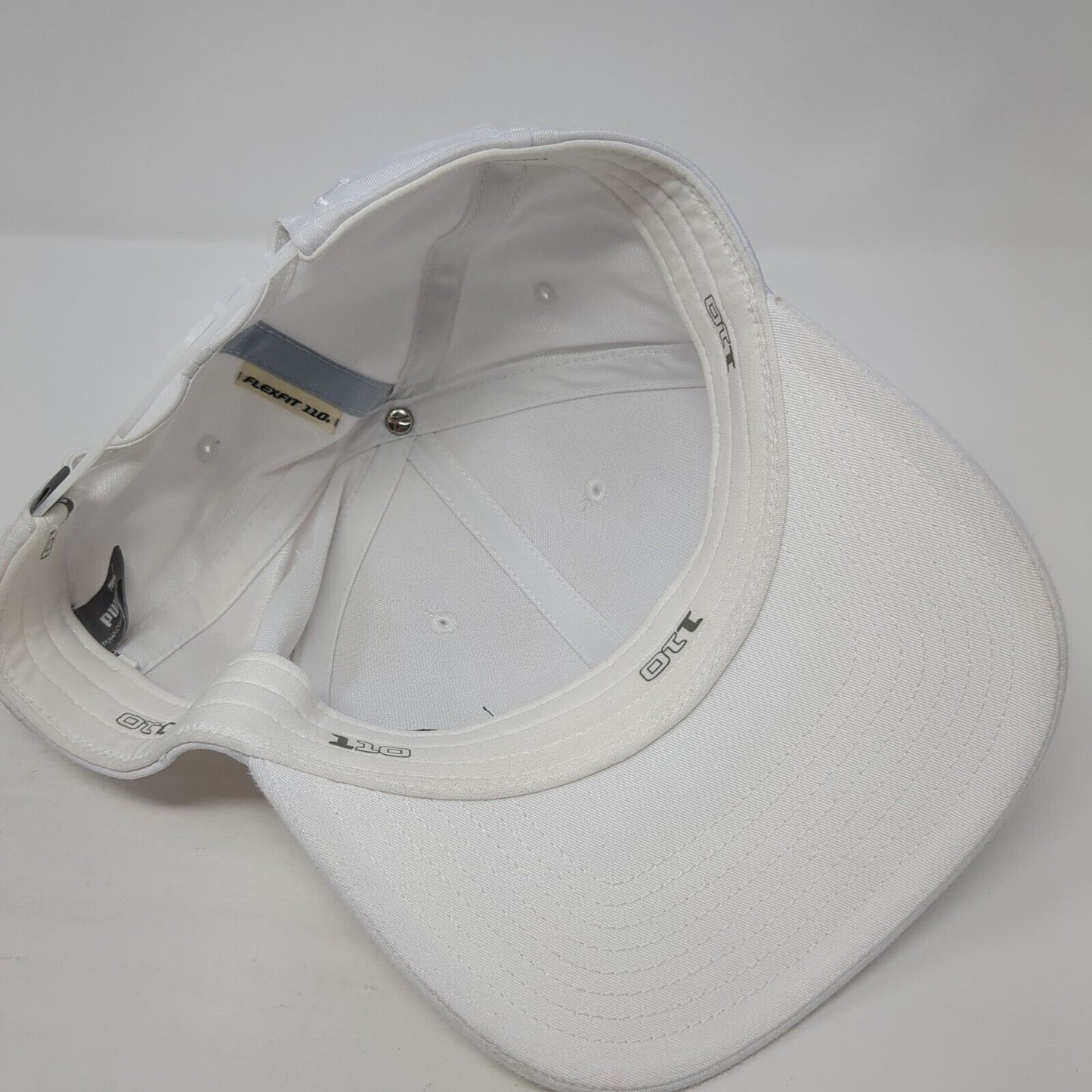 Puma Snapback Hat White One Size Adjustable Flexfit 110 Embroidered