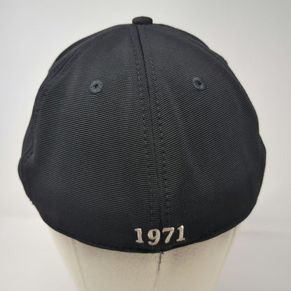 Walt Disney World Black Baseball Cap One Size Hat Stretch Fit 1971 Mickey White