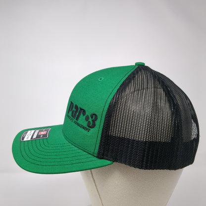 Par 3 Landscape Management Snapback Trucker Hat Green OS Adjustable Richardson