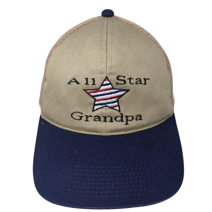 All Star Grandpa Snapback Trucker Hat Multicolor OS Adjustable Mesh Signatures