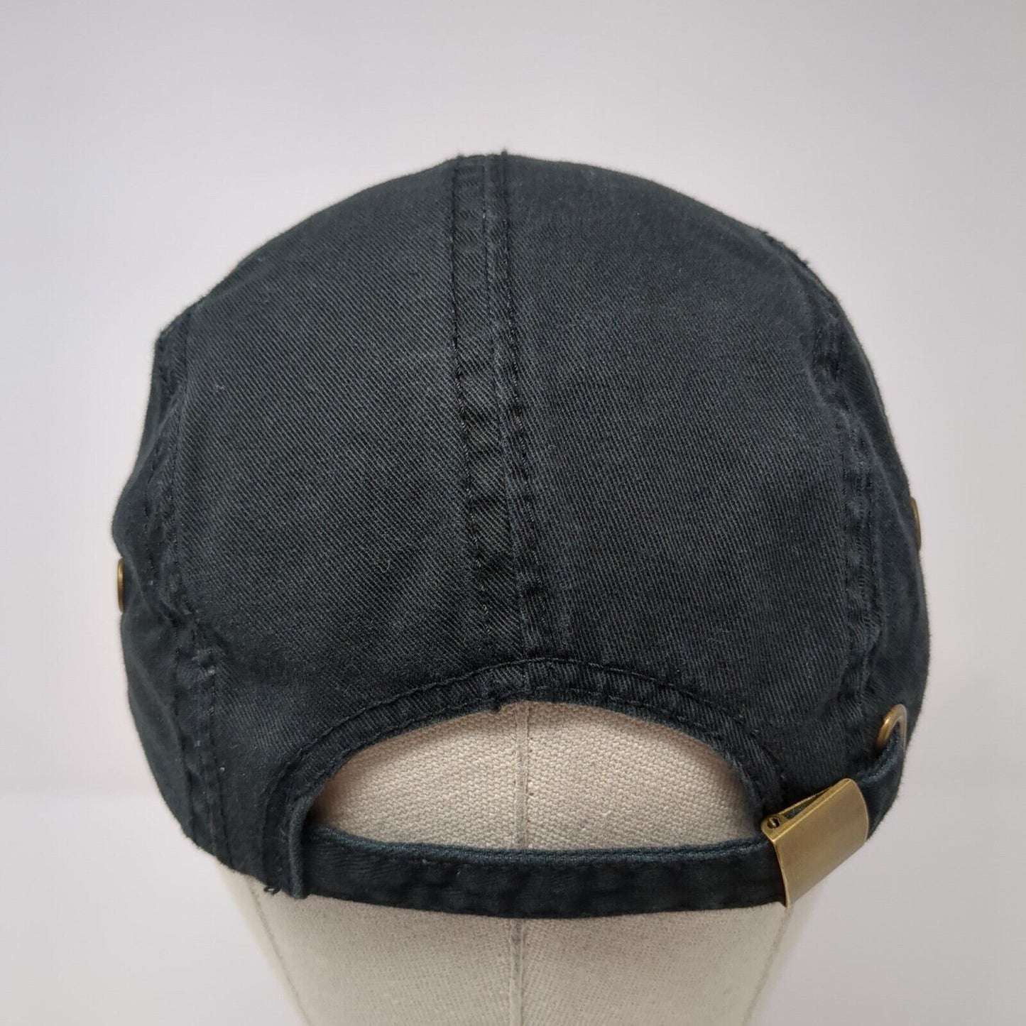 Newhattan Slideback 5 Panel Cap Black One Size Adjustable Breathable Blank