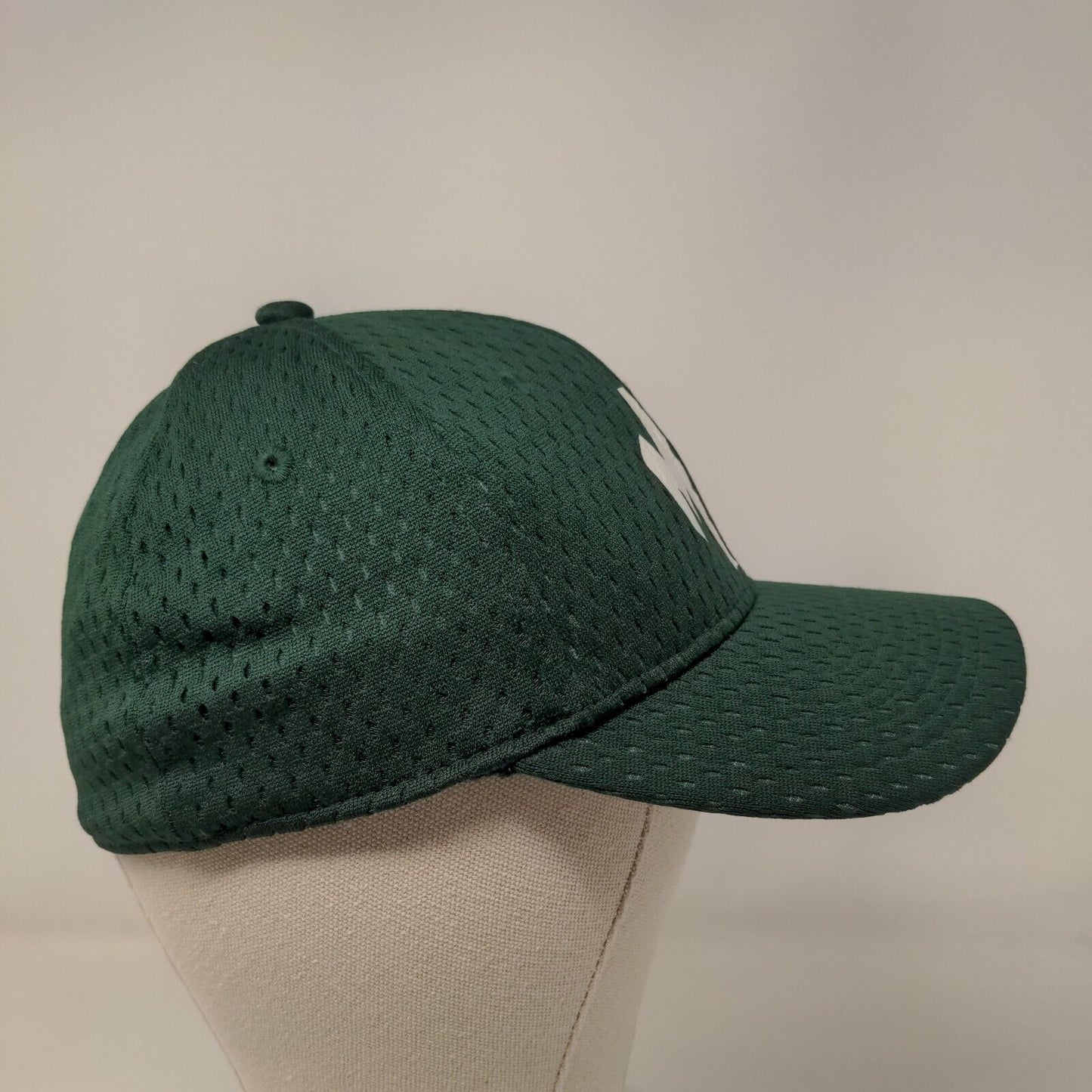 Morris Garages Fitted Hat Green S/M Breathable Mesh Vented Holes OC Sports