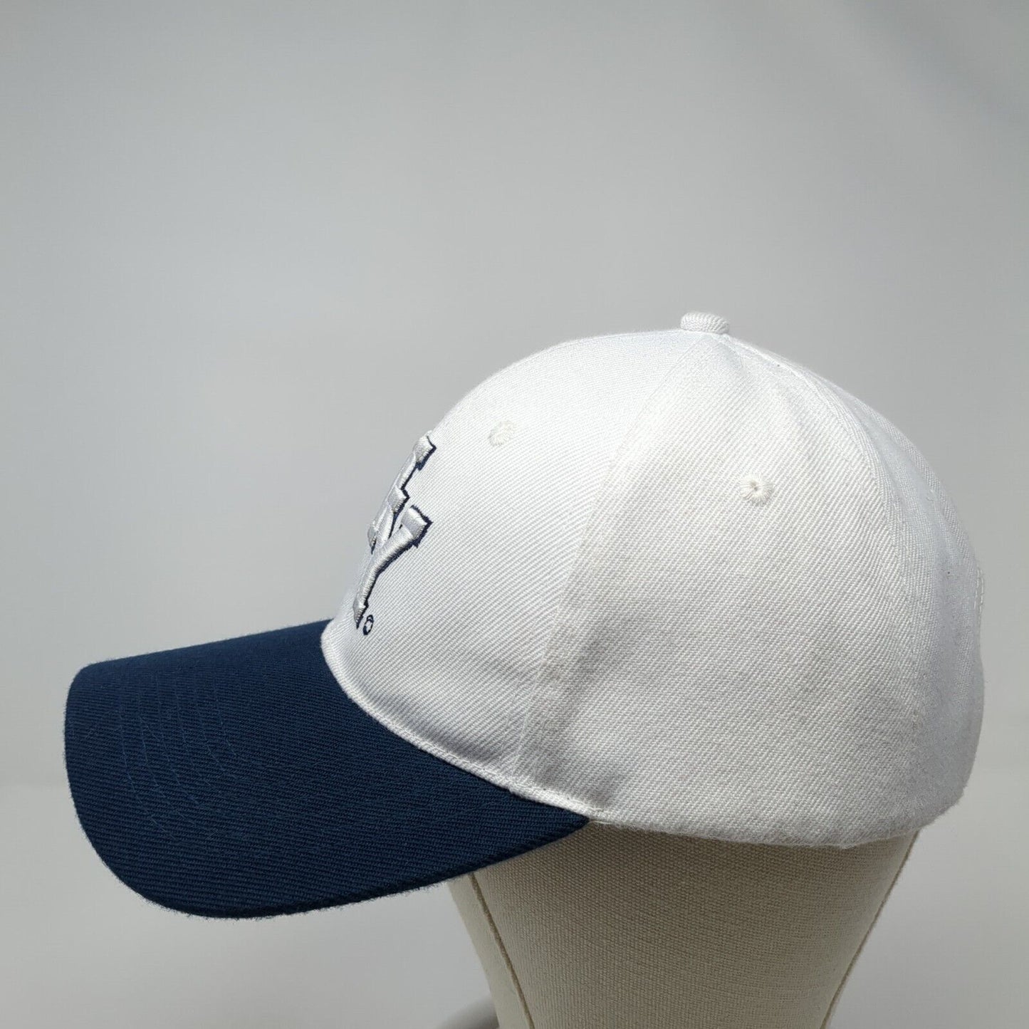 NY Strapback Hat White One Size Adjustable Embroidered Colorblock