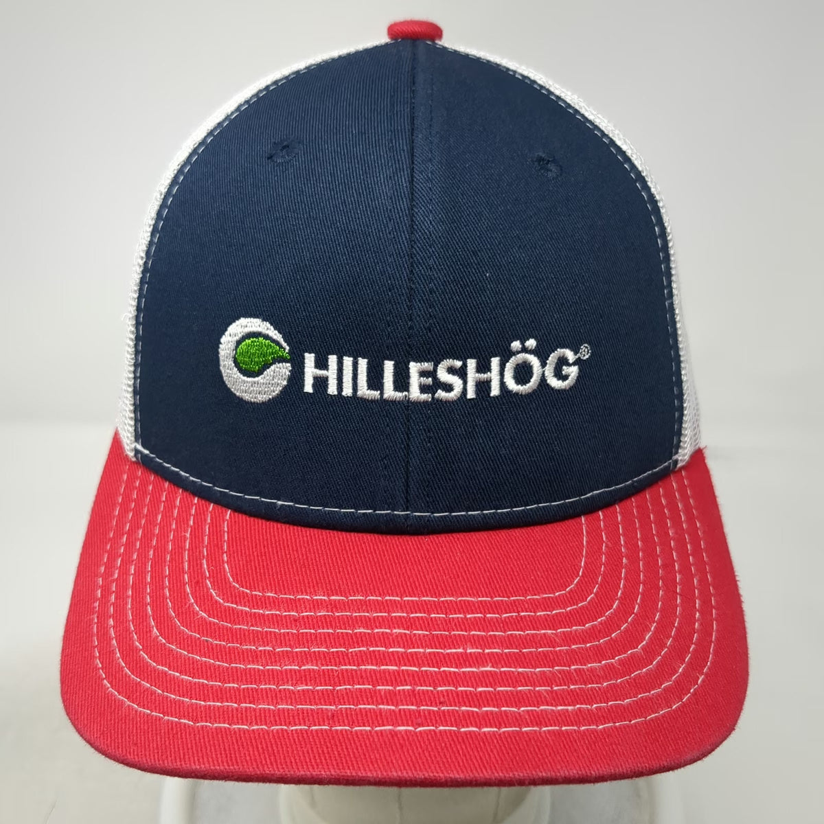 Direct Caps Hilleshog Trucker Hat Blue Red White One Size Mesh Snapback Cotton