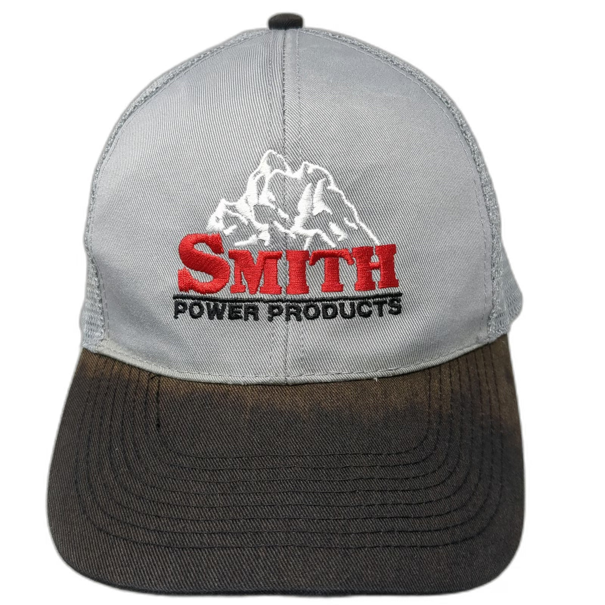OTTO Trucker Hat Gray One Size Smith Power Products Mountain Logo Mesh Snapback