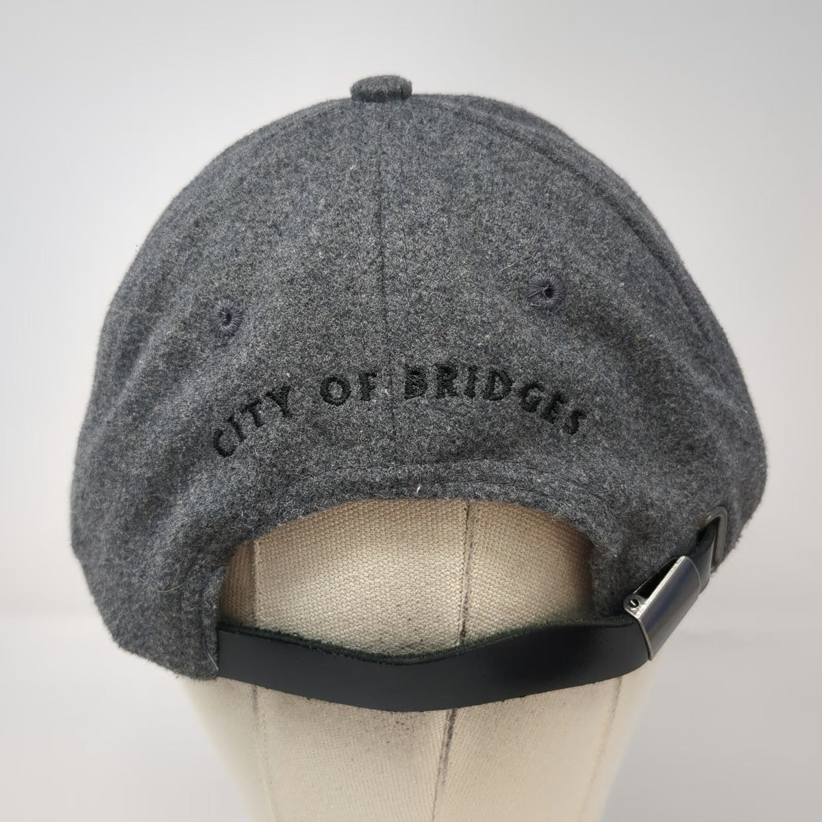 Portland Gear Baseball Cap Gray OSFM Strapback P City of Bridges Wool Blend Hat