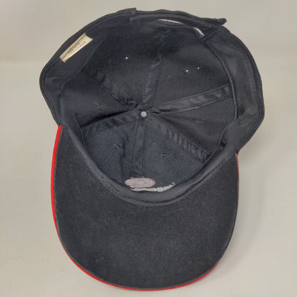 Carborundum Strapback Hat Black One Size Adjustable Embroidered Wompro Cotton