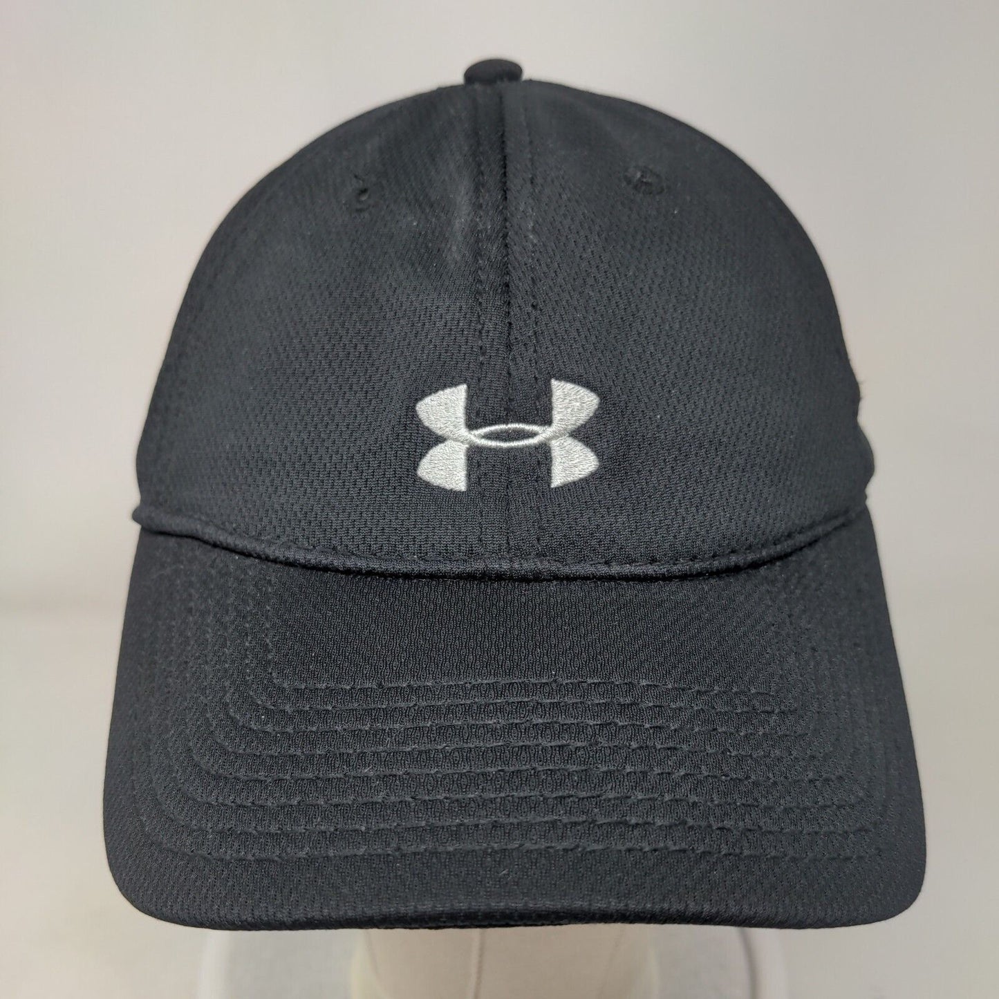 Under Armour Strapback Hat Black One Size Embroidered Logo Adjustable