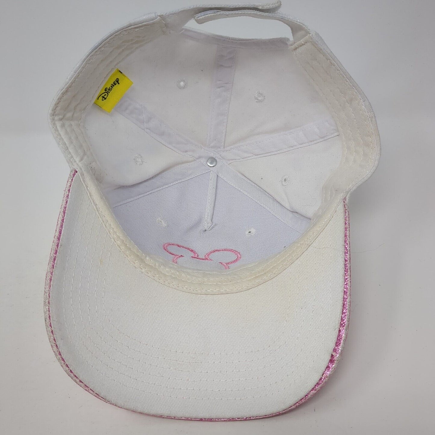 Disney Minnie Mouse Strapback Baseball Cap Multicolor One Size Glitter 6 Panel