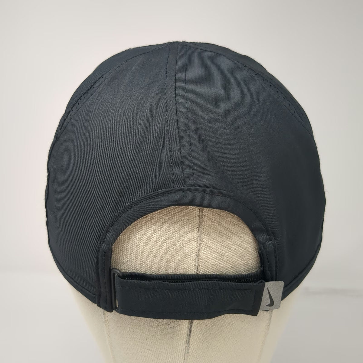 Nike Baseball Cap Black One Size Featherlight Dri-Fit THS Tennis Hat Adjustable
