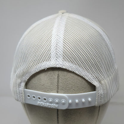 Richardson Trucker Hat White One Size Mesh Snapback Logoff Brewing Beer Craft