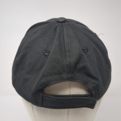 C Adult Strapback Baseball Cap Black One Size Adjustable Embroidered TCK