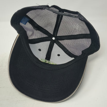 R+L Carriers Trucker Hat Black One Size Mesh Back Snapback Green Embroidery Logo