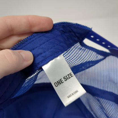 Flag of Australia Snapback Mesh Back Trucker Hat Blue One Size Solid