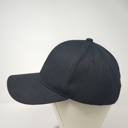 Unbranded Baseball Cap Black One Size Adjustable Vented Holes 6 Panel Blank