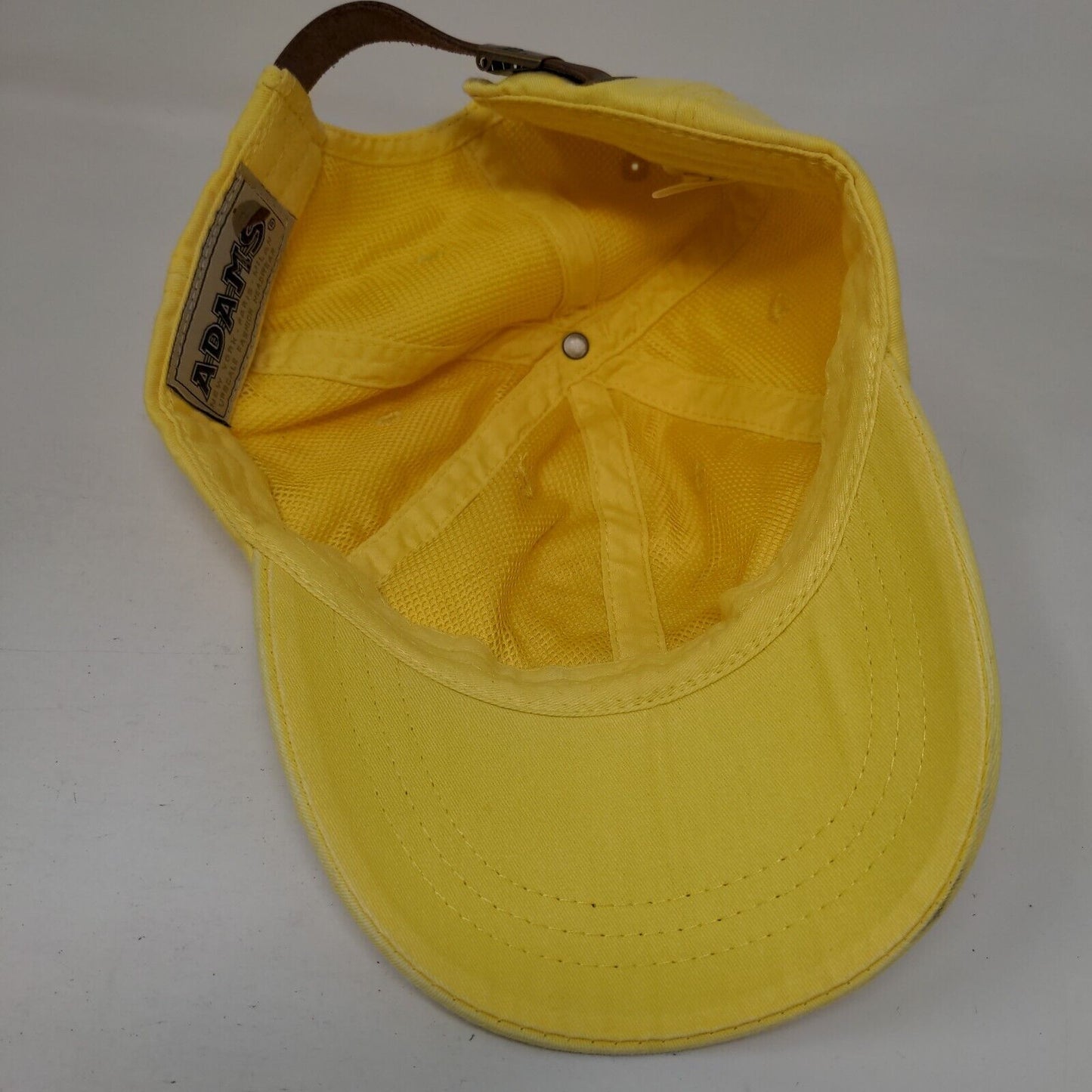 SRK Patch Slideback Hat Yellow One Size Adjustable Leather Strap Adams