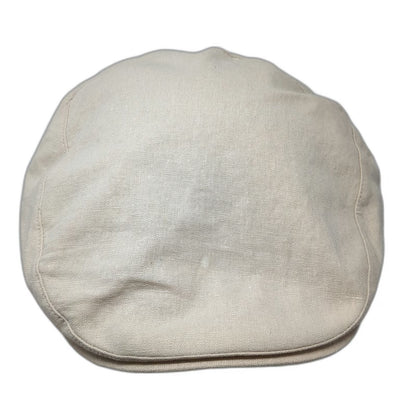 City Hats Newsboy Cap Beige One Size Linen Solid Flat Hat New York Design