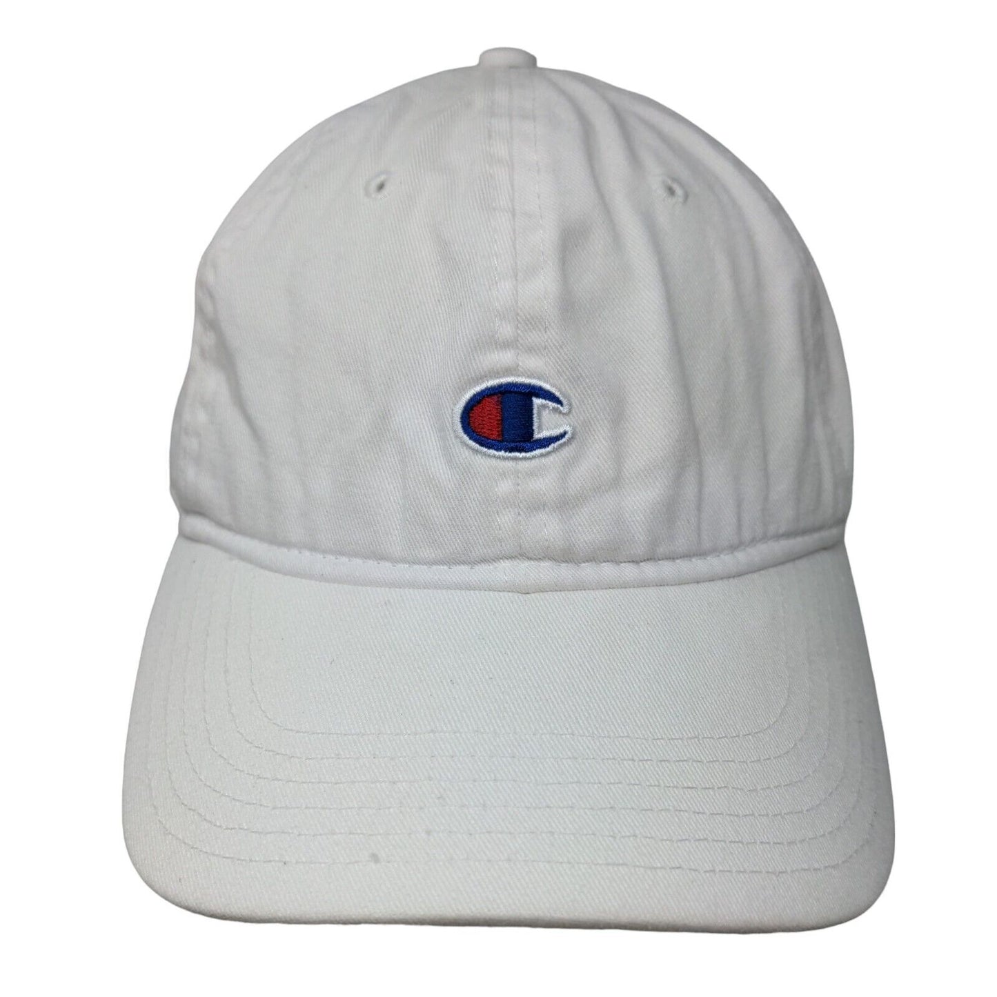 Champion Slideback Hat White OSFA Embroidered C Logo Adjustable