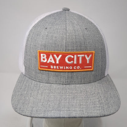 Bay City Brewing Co. Patch Snapback Trucker Hat Gray One Size Adjustable