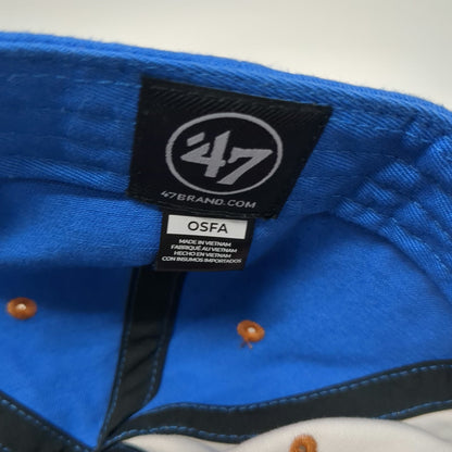'47 Tailgaters Baseball Cap Blue White Brown One Size Slideback Cotton hat Logo