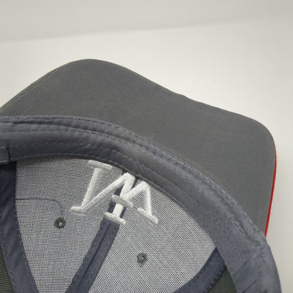 NY New York Strapback Hat Gray One Size Adjustable Embroidered 6 Panel
