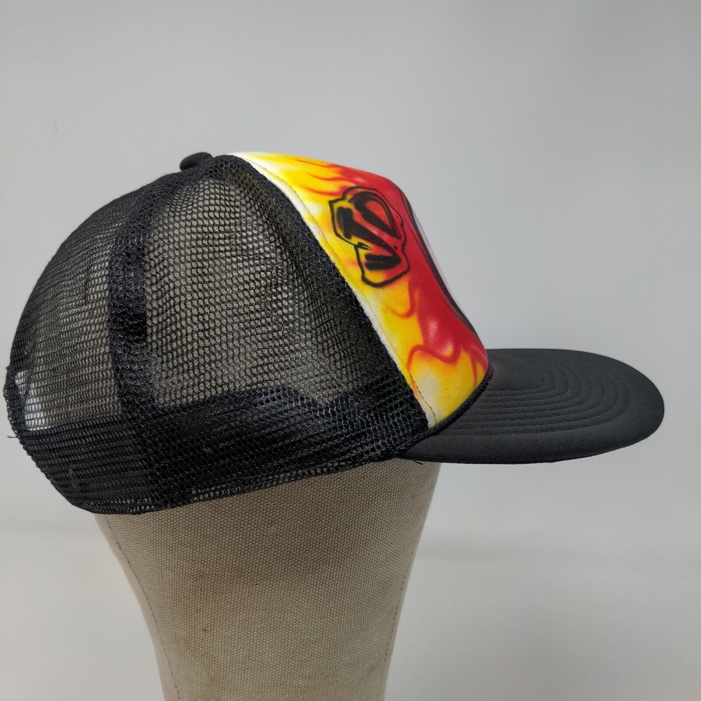 Cameo Men's Snapback Mesh Back Hat Black OSFA Graphic Spring Break Ying Yang
