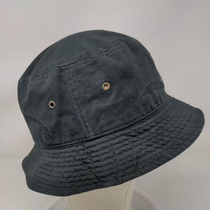Racoon Bucket Hat Black S/M Embroidered Lightweight Cotton Newhattan