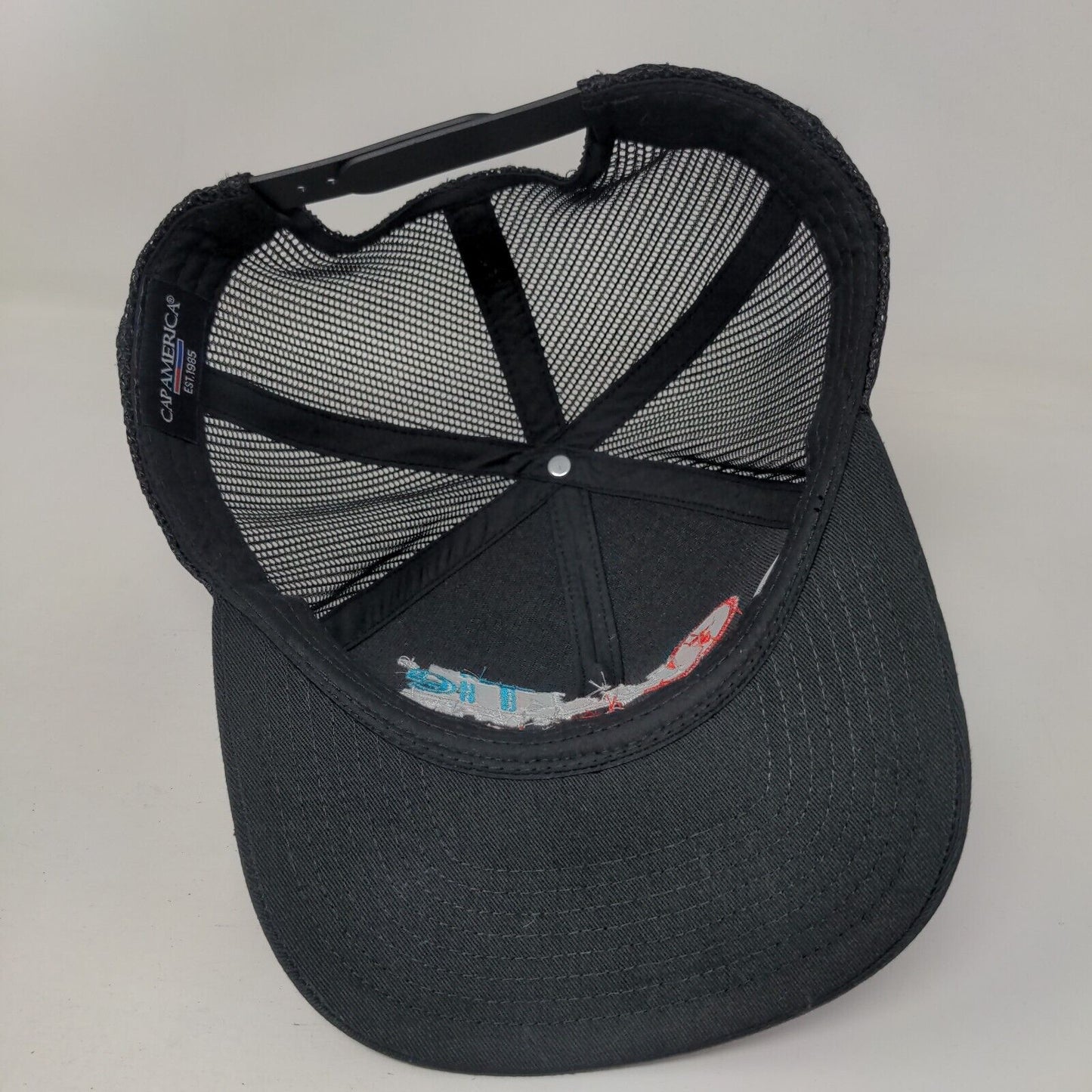 Quick Tie Systems Snapback Trucker Hat Black One Size Cap America