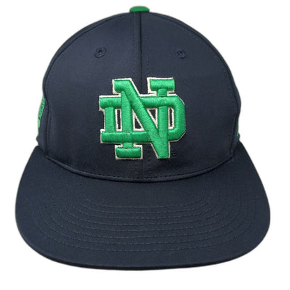 Notre Dame Fighting Irish NCAA Zephyr Blue M Cap Shamrock Indiana State Map Hat