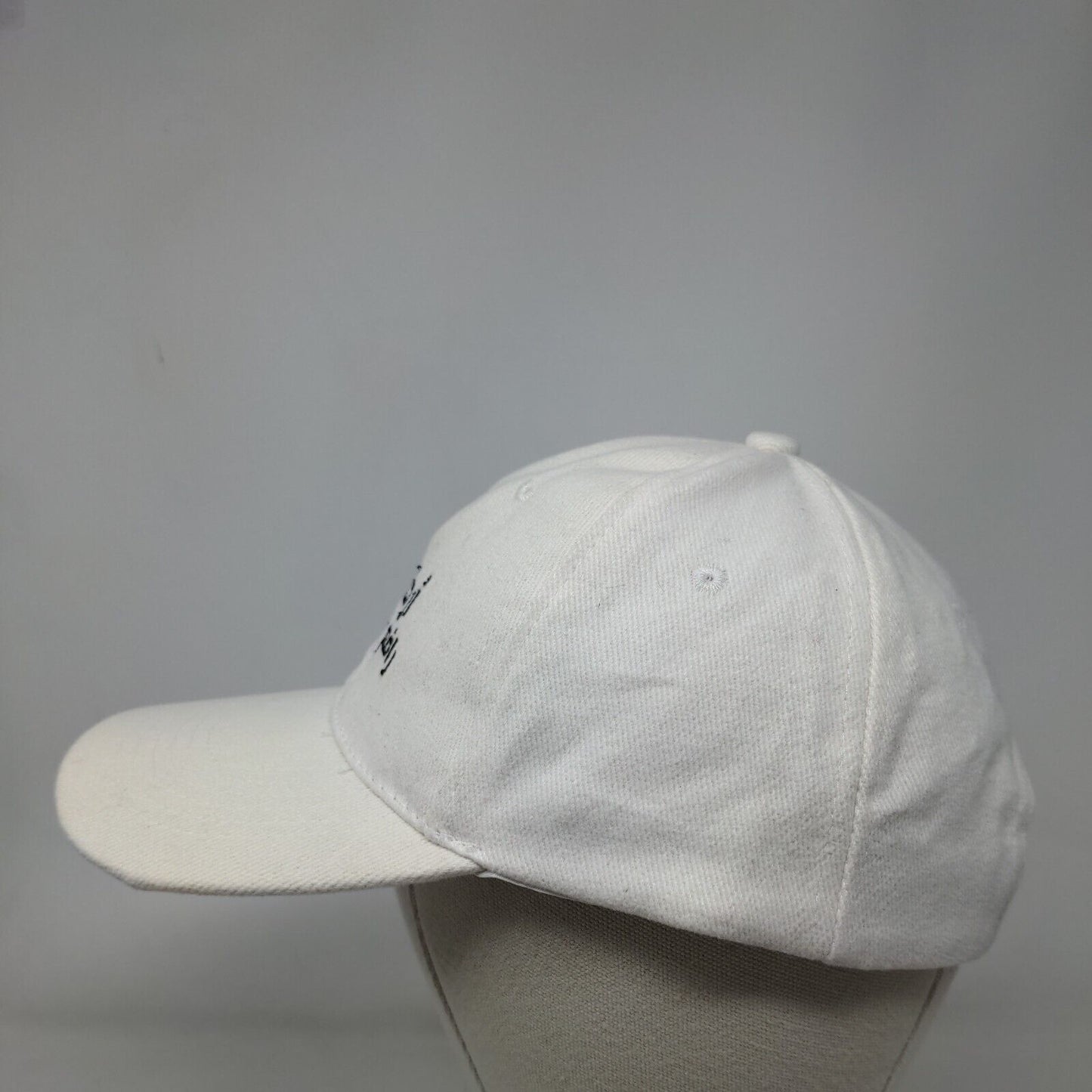 Rama Consulting & International Strapback Hat Cream One Size Embroidered Cotton