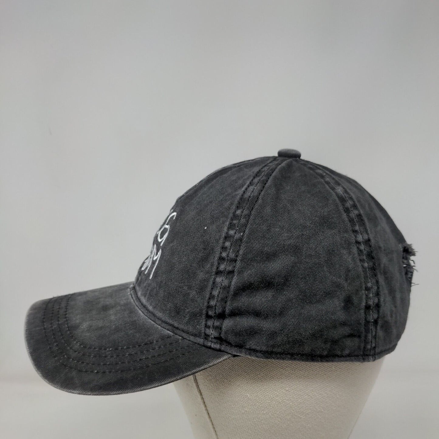 Dog Mom Paw Slideback Hat Gray OSFM Adjustable Embroidered 6 Panel
