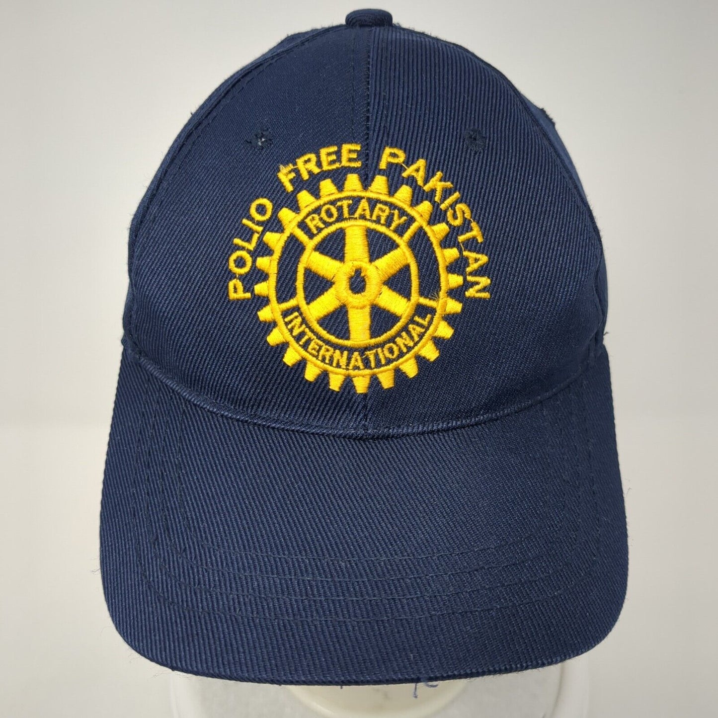 Polio Free Pakistan Rotary International Strapback Hat Blue One Size Adjustable