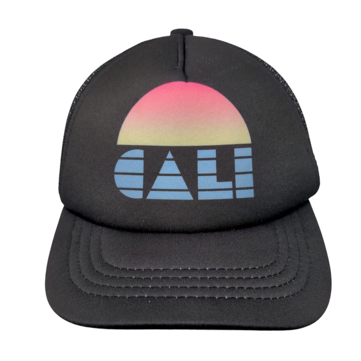 CALI Snapback Trucker Hat Black OSFA Adjustable Mesh Back Old Navy Polyester