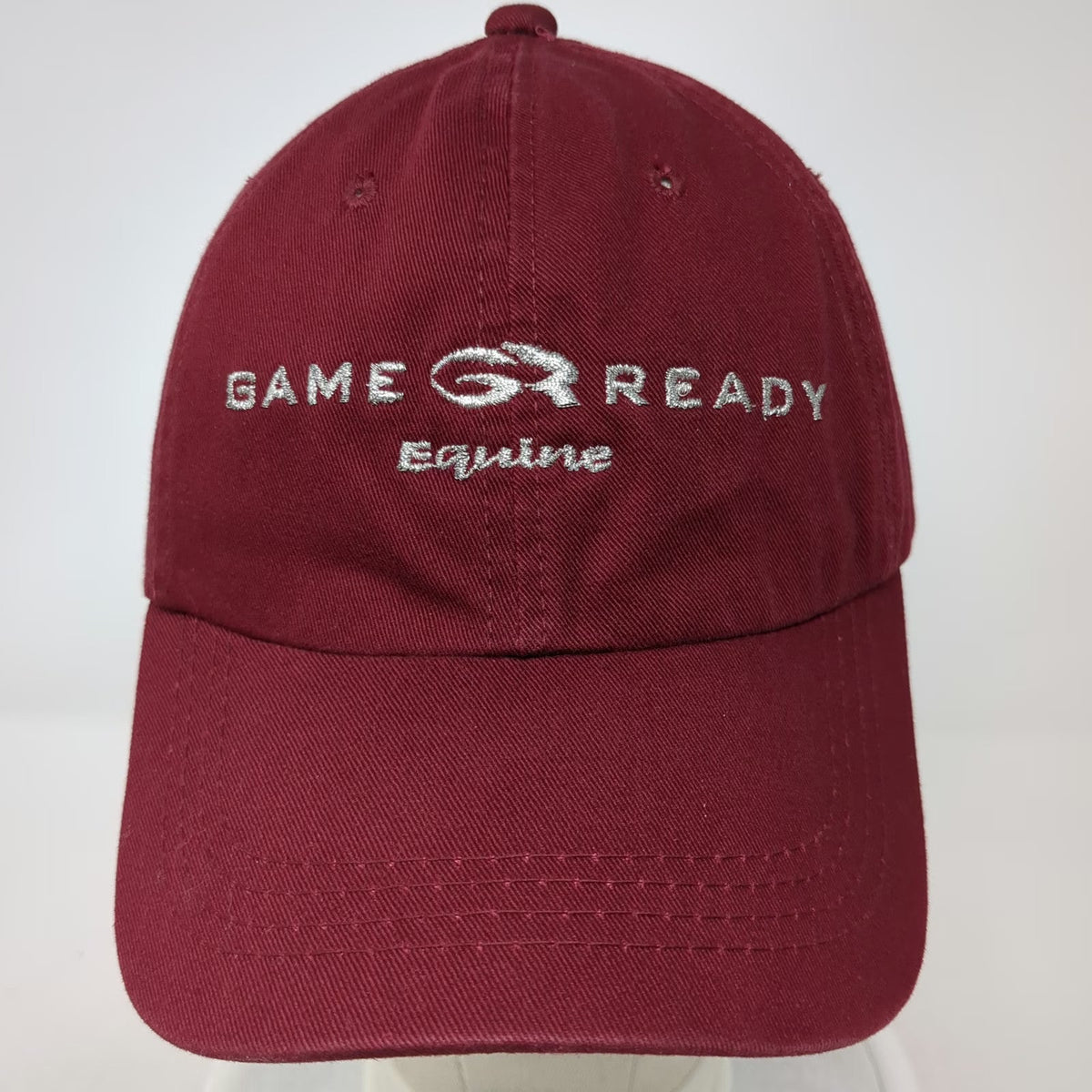 Outdoor Cap Baseball Cap Red One Size Game Ready Equine Silver Embroidered Hat