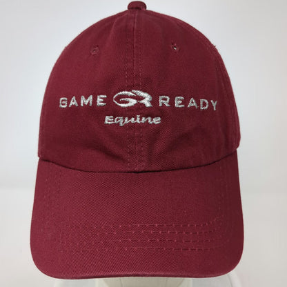 Outdoor Cap Baseball Cap Red One Size Game Ready Equine Silver Embroidered Hat
