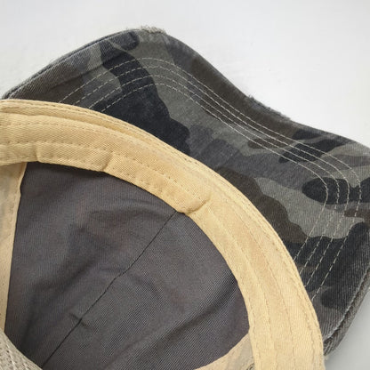 C.C Baseball Cap Gray One Size Distressed Camo American Flag Mesh Adjustable Hat